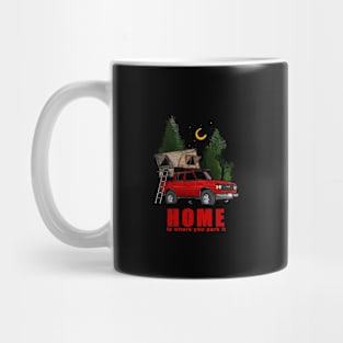 Red Land Cruiser - Home is where you park it Land Cruiser Mug